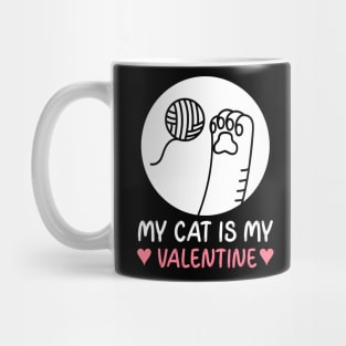 My Cat is my Valentine Mug